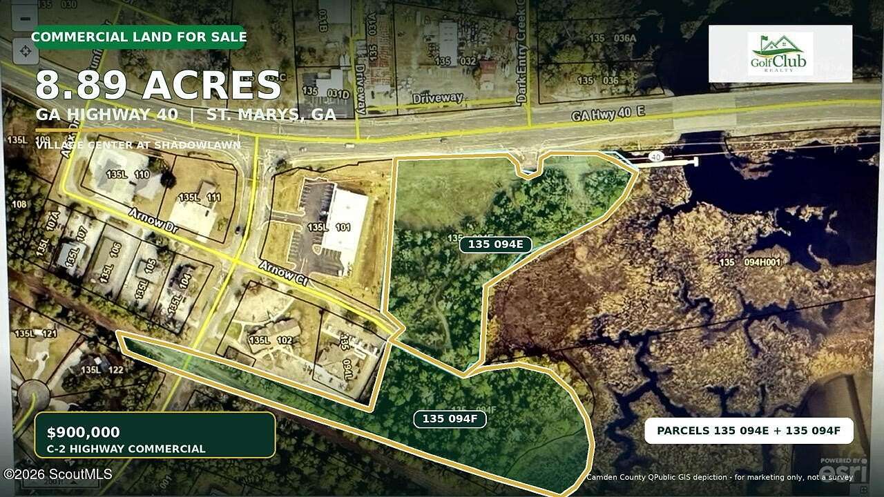 8.89 Acres of Mixed-Use Land for Sale in St. Marys, Georgia
