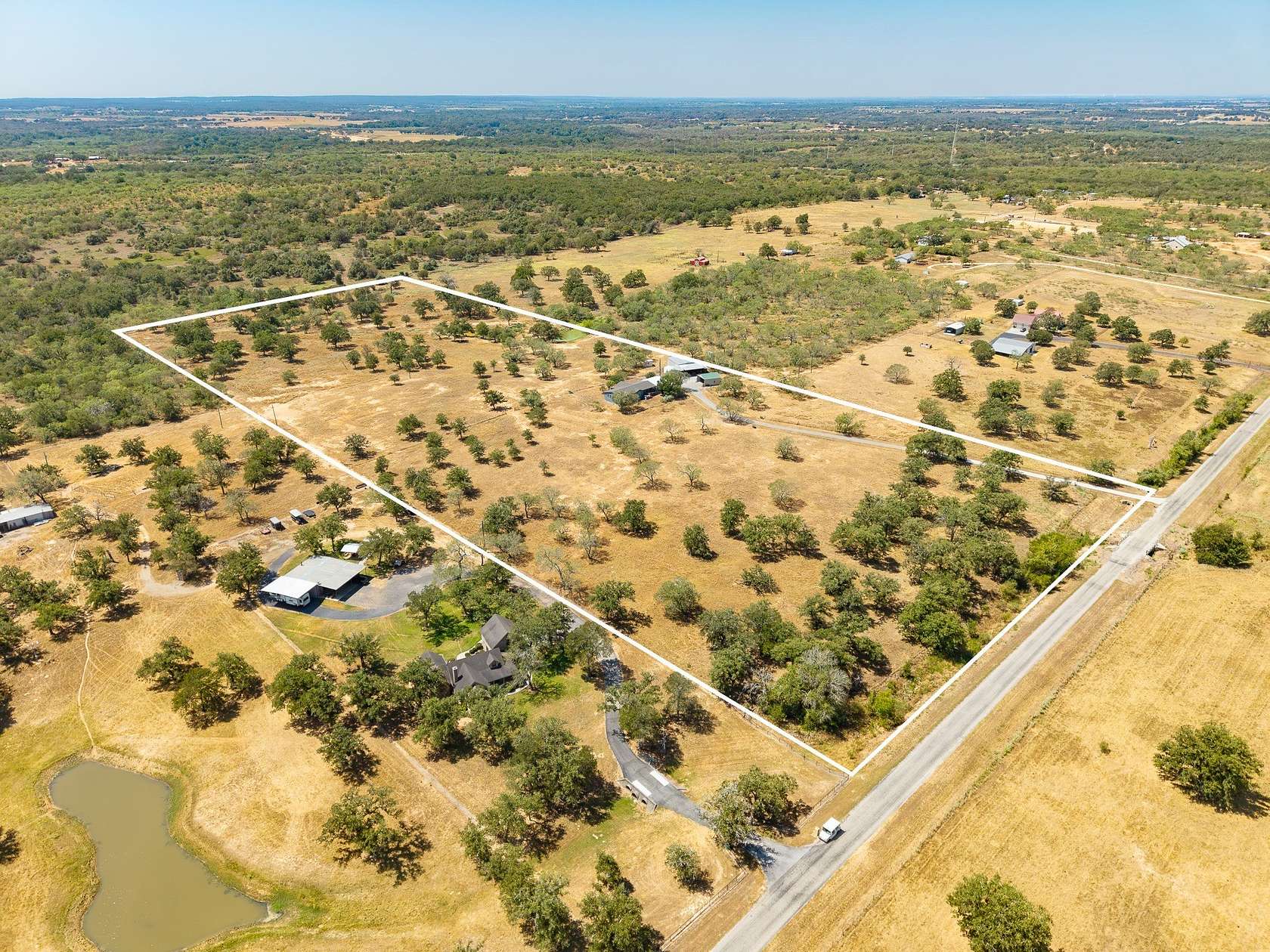 21.2 Acres of Land with Home for Sale in Seguin, Texas