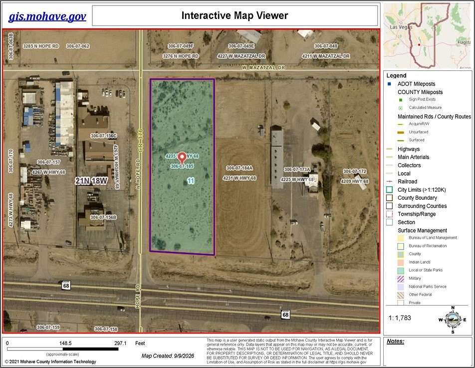 1.82 Acres of Commercial Land for Sale in Golden Valley, Arizona