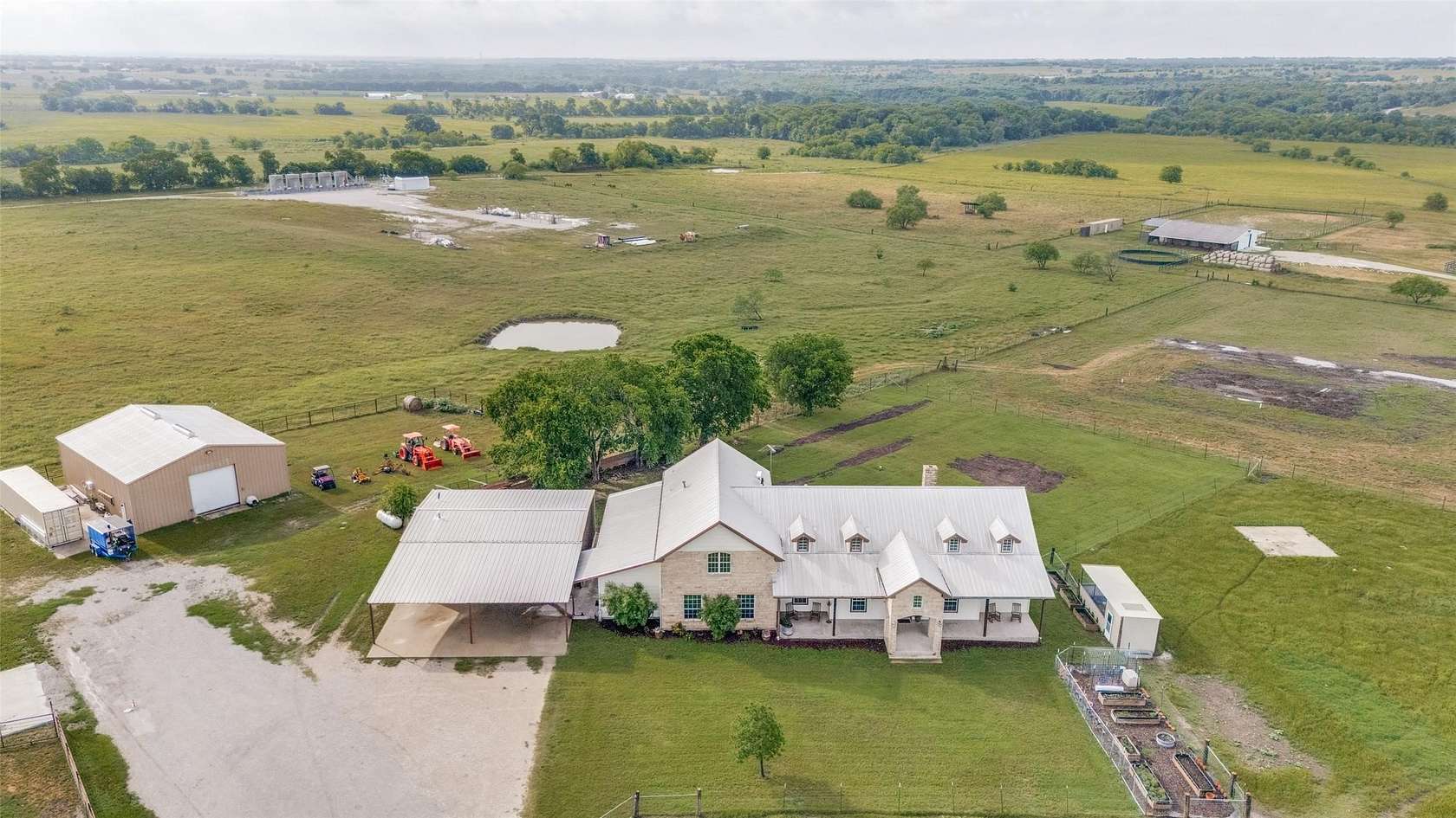 32.4 Acres of Agricultural Land with Home for Sale in Justin, Texas