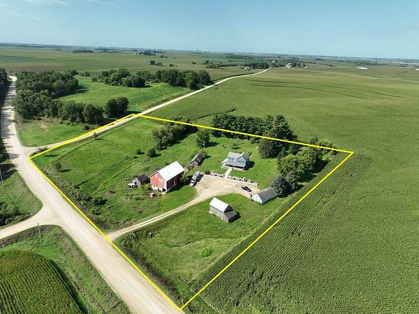 5.83 Acres of Land with Home for Sale in Waukon, Iowa