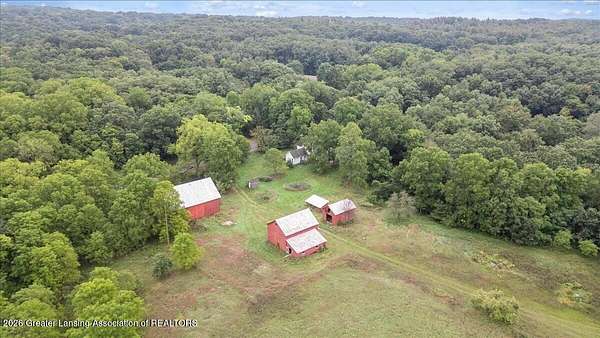 40.6 Acres of Agricultural Land with Home for Sale in Delton, Michigan