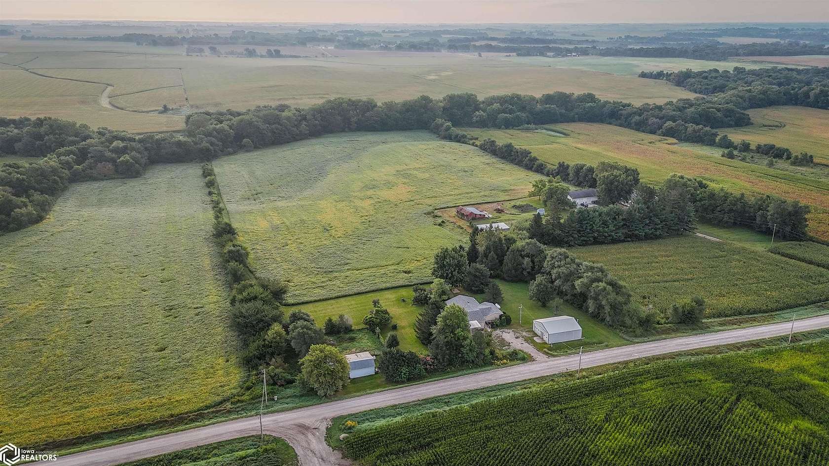 22.6 Acres of Land with Home for Sale in Center Point, Iowa