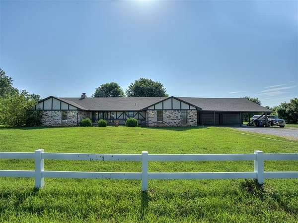 6.72 Acres of Land with Home for Sale in Yukon, Oklahoma