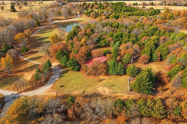 6.74 Acres of Land with Home for Sale in Caddo, Oklahoma