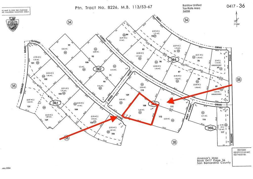 2.43 Acres of Residential Land for Sale in Barstow, California