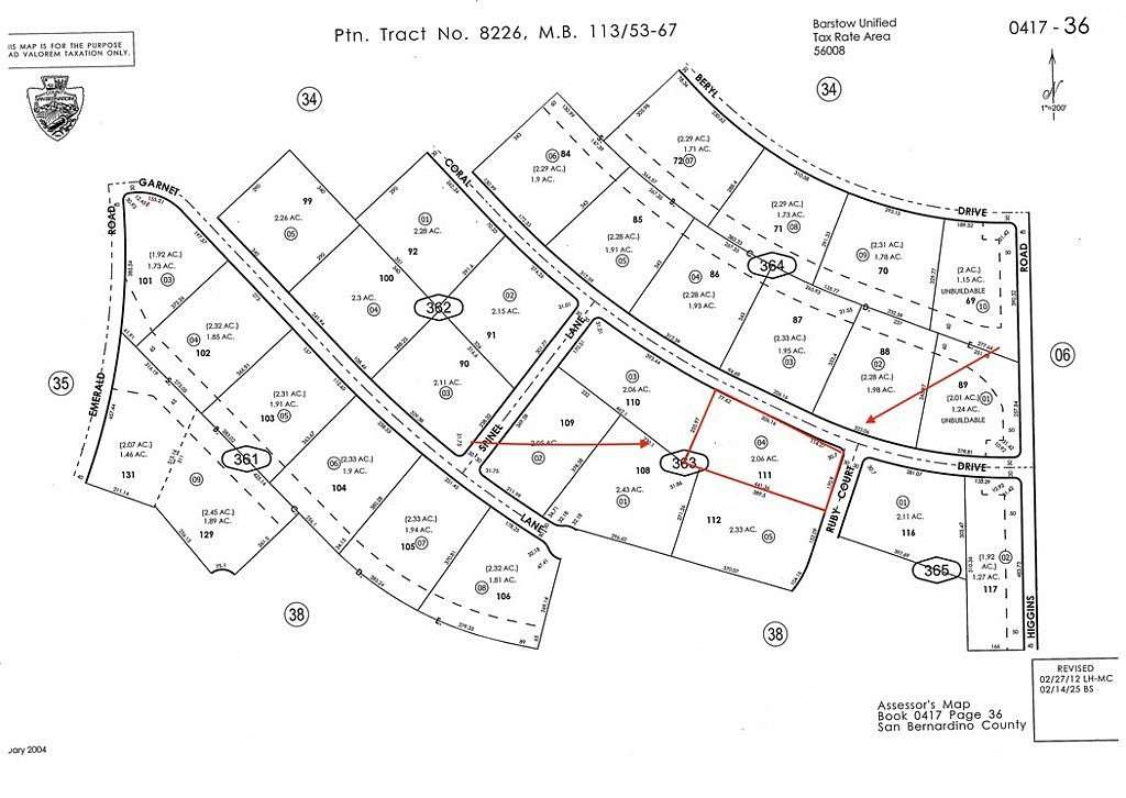 2 Acres of Residential Land for Sale in Barstow, California