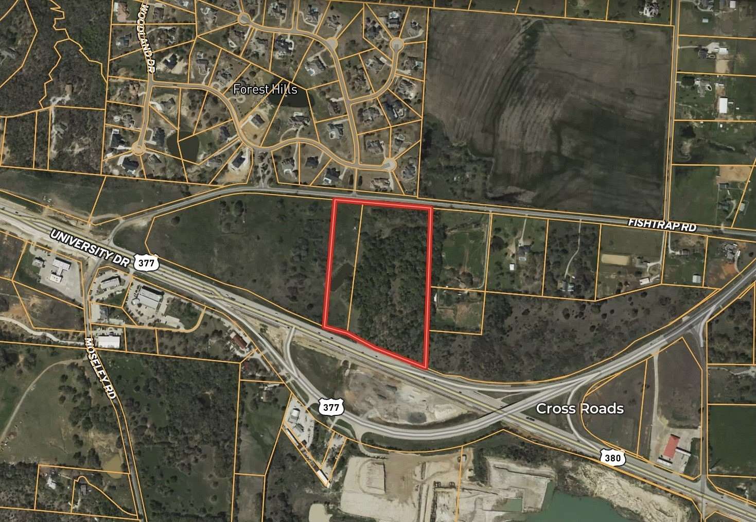 18.3 Acres of Mixed-Use Land for Sale in Cross Roads, Texas