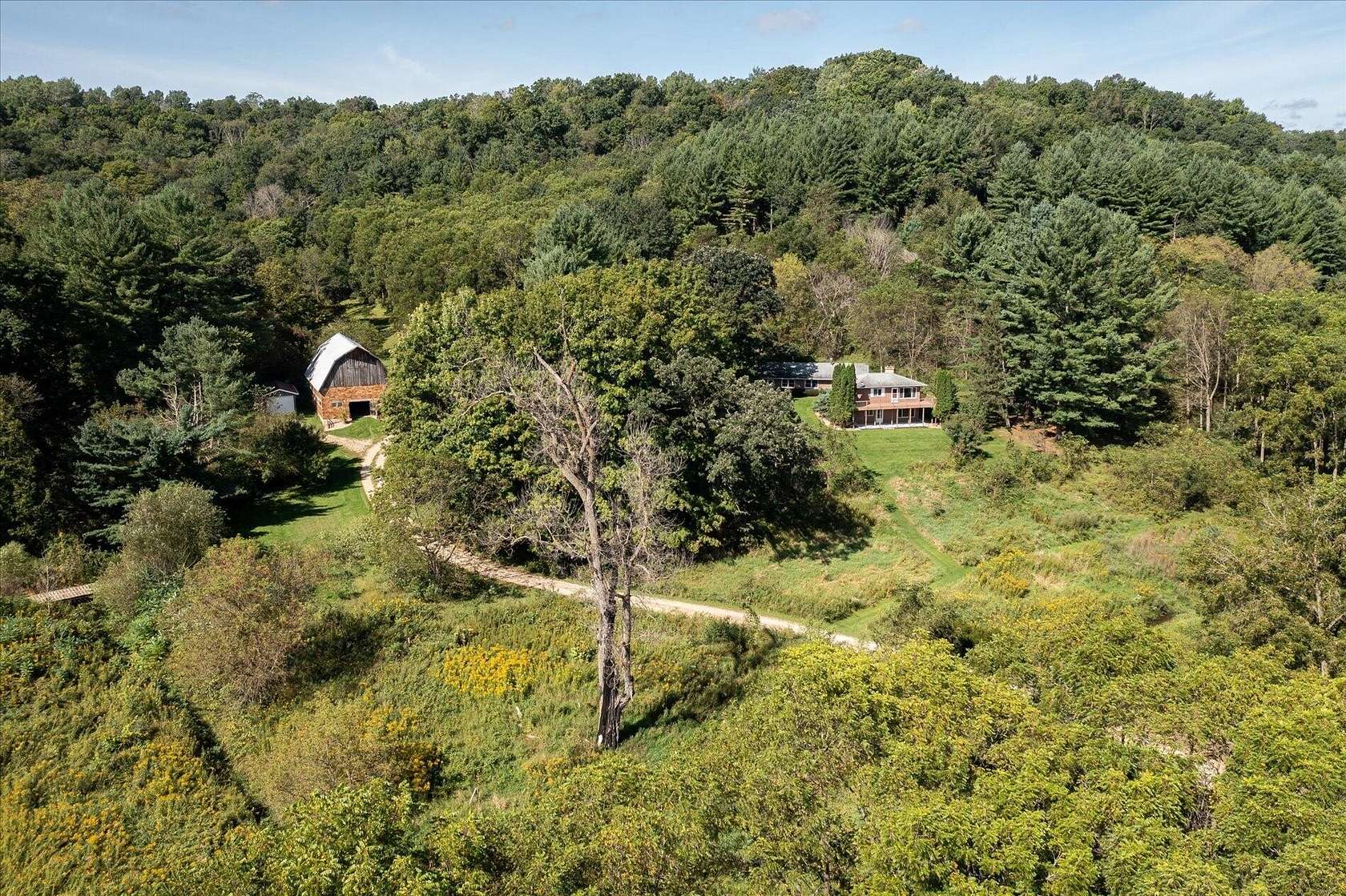 111 Acres of Recreational Land with Home for Sale in Viola, Wisconsin