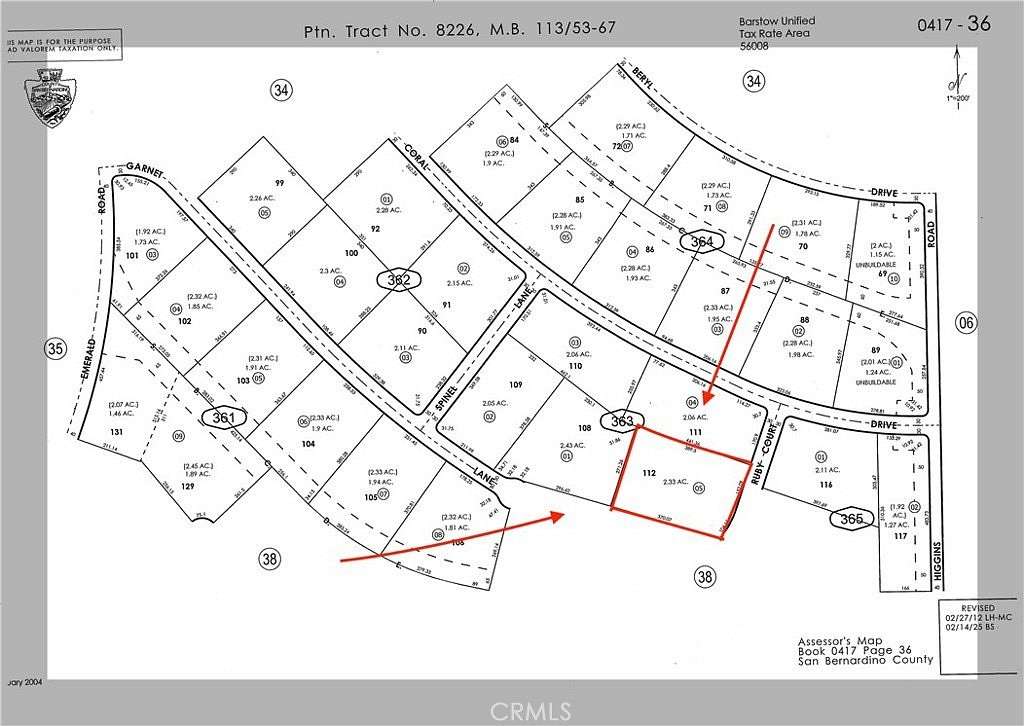 2.33 Acres of Residential Land for Sale in Barstow, California