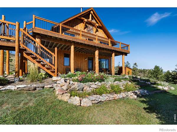 21.4 Acres of Recreational Land with Home for Sale in Bellvue, Colorado