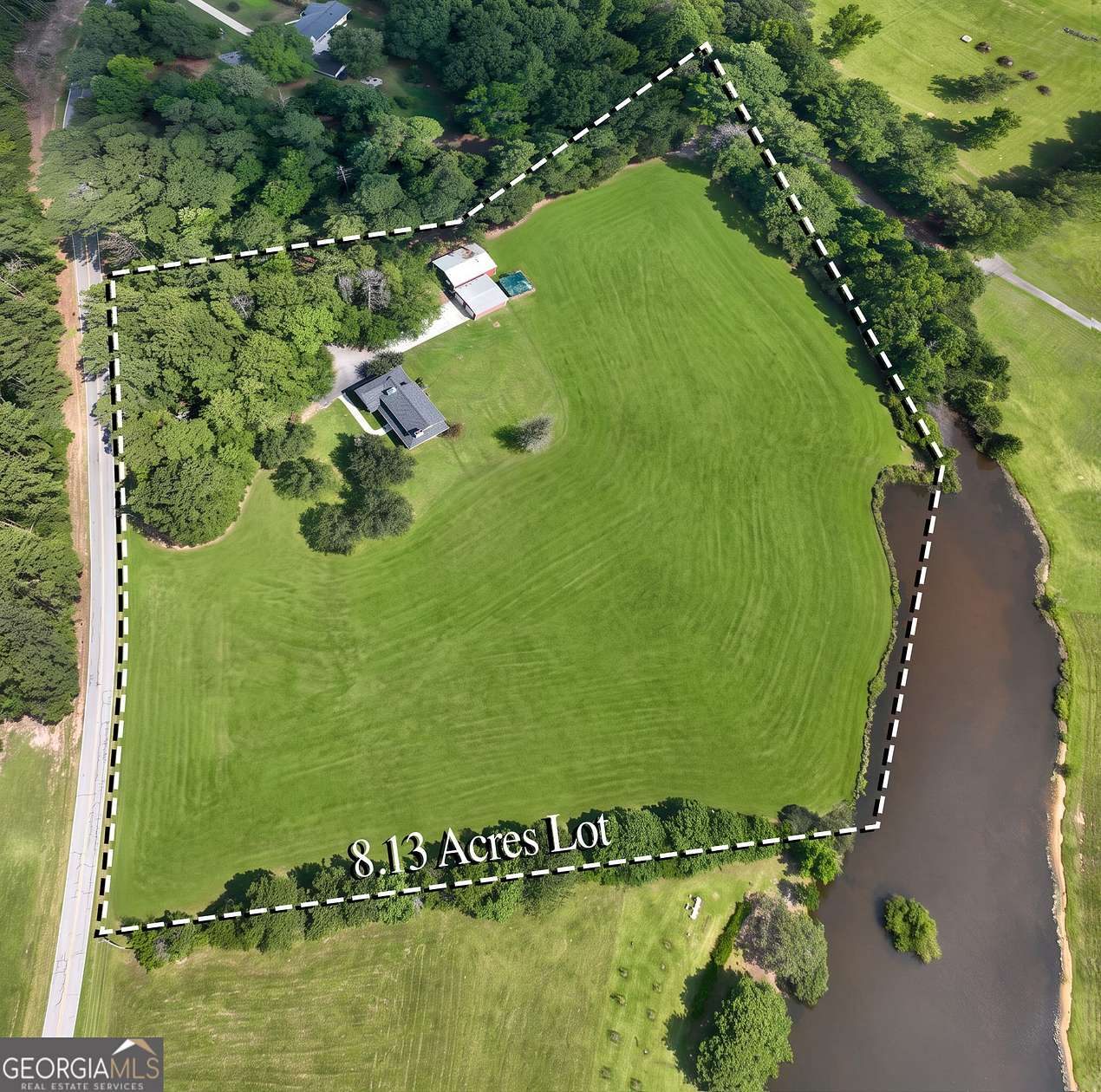 8.13 Acres of Land with Home for Sale in Newnan, Georgia
