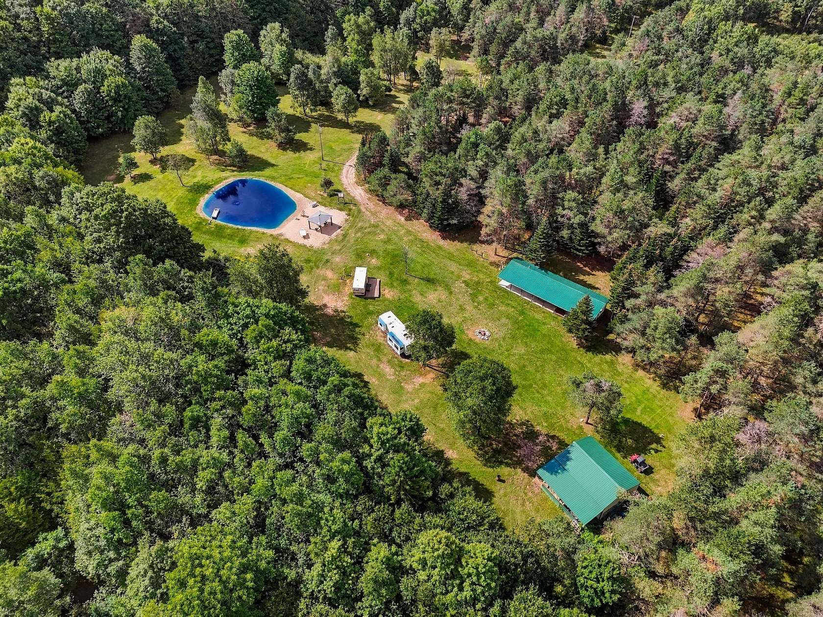 28.8 Acres of Recreational Land with Home for Sale in Boon, Michigan