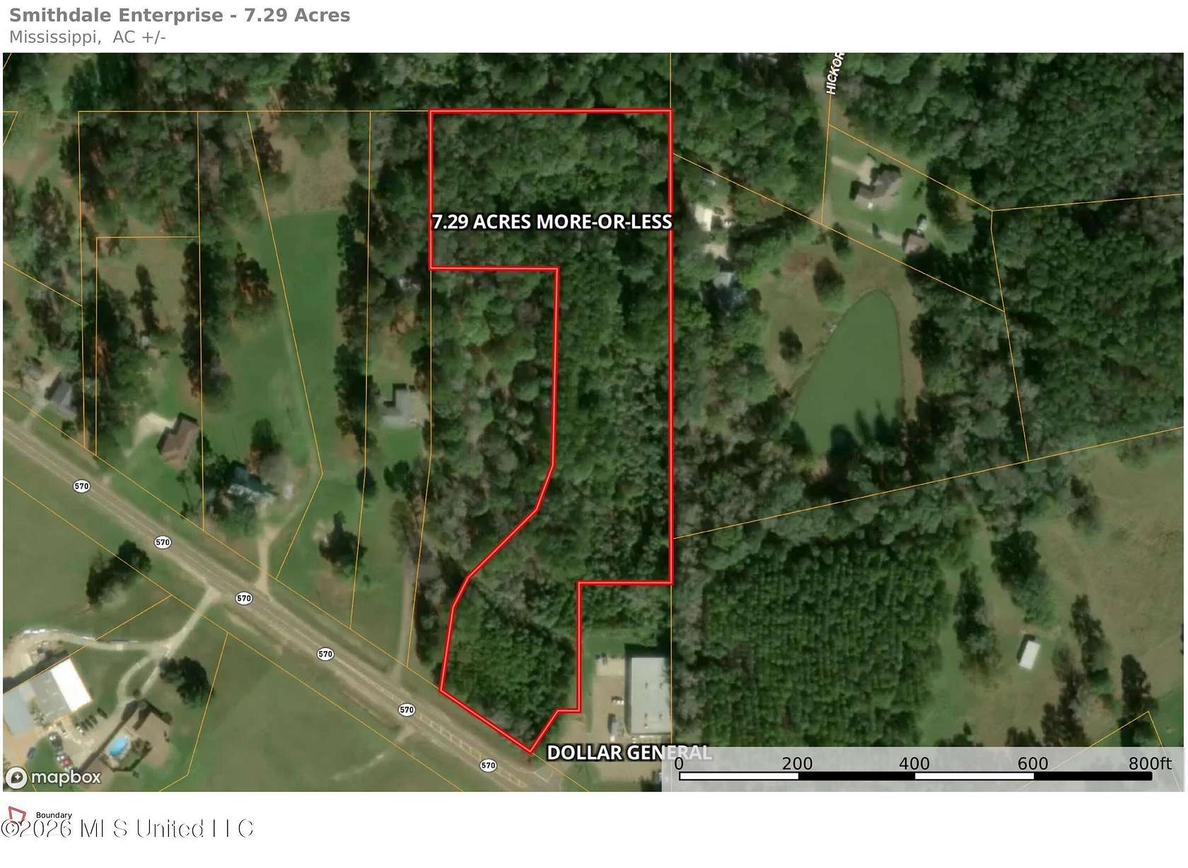 7.29 Acres of Commercial Land for Sale in McComb, Mississippi