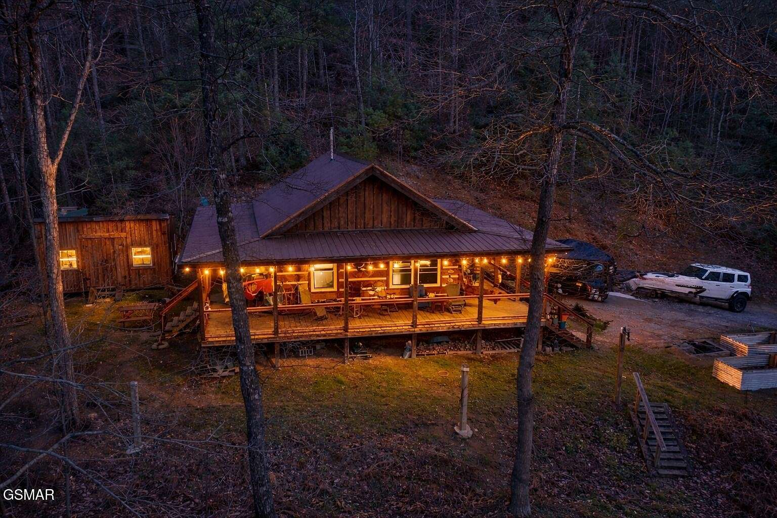 12.9 Acres of Recreational Land with Home for Sale in Del Rio, Tennessee