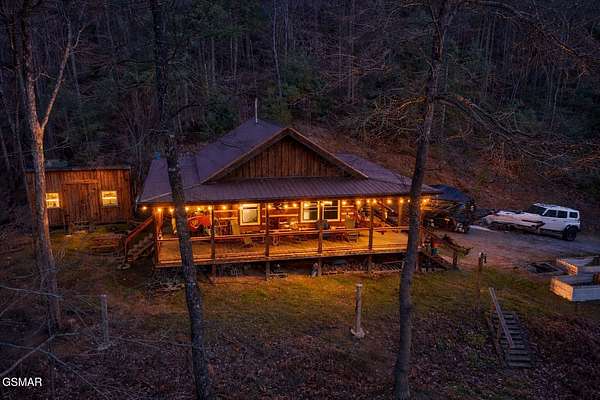 12.9 Acres of Recreational Land with Home for Sale in Del Rio, Tennessee