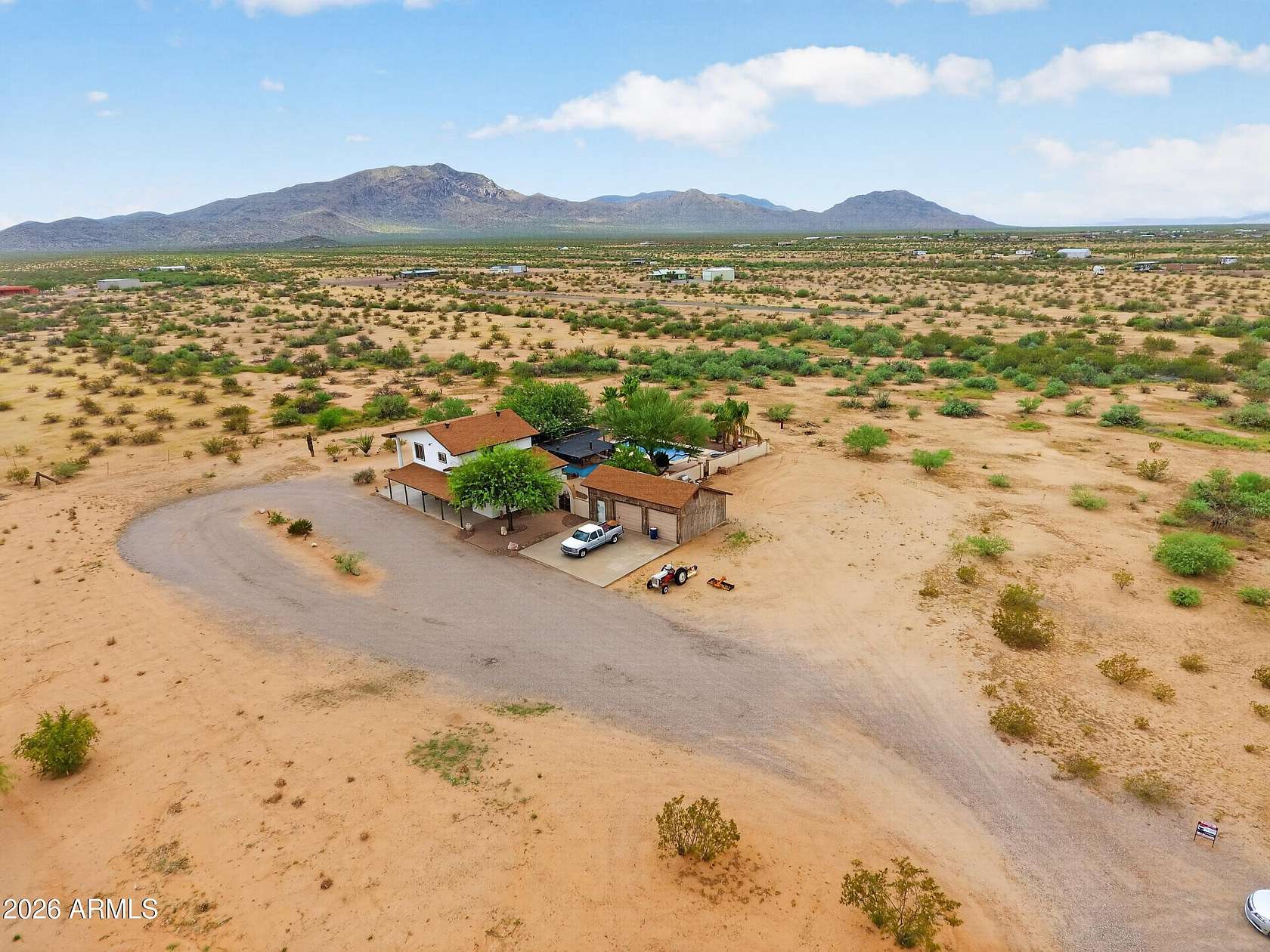 20 Acres of Agricultural Land with Home for Sale in Aguila, Arizona