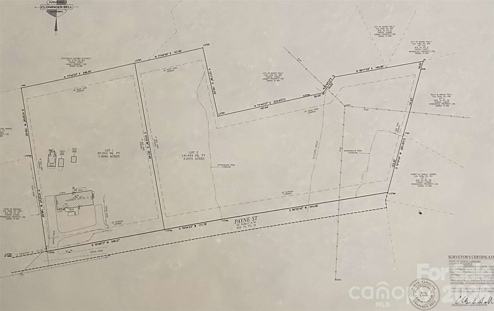 3.25 Acres of Land for Sale in Mount Holly, North Carolina