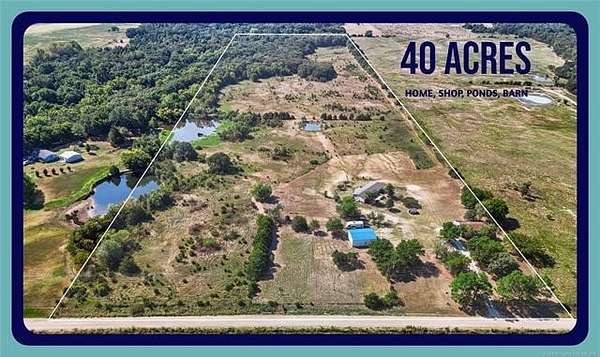 40 Acres of Land with Home for Sale in Holdenville, Oklahoma
