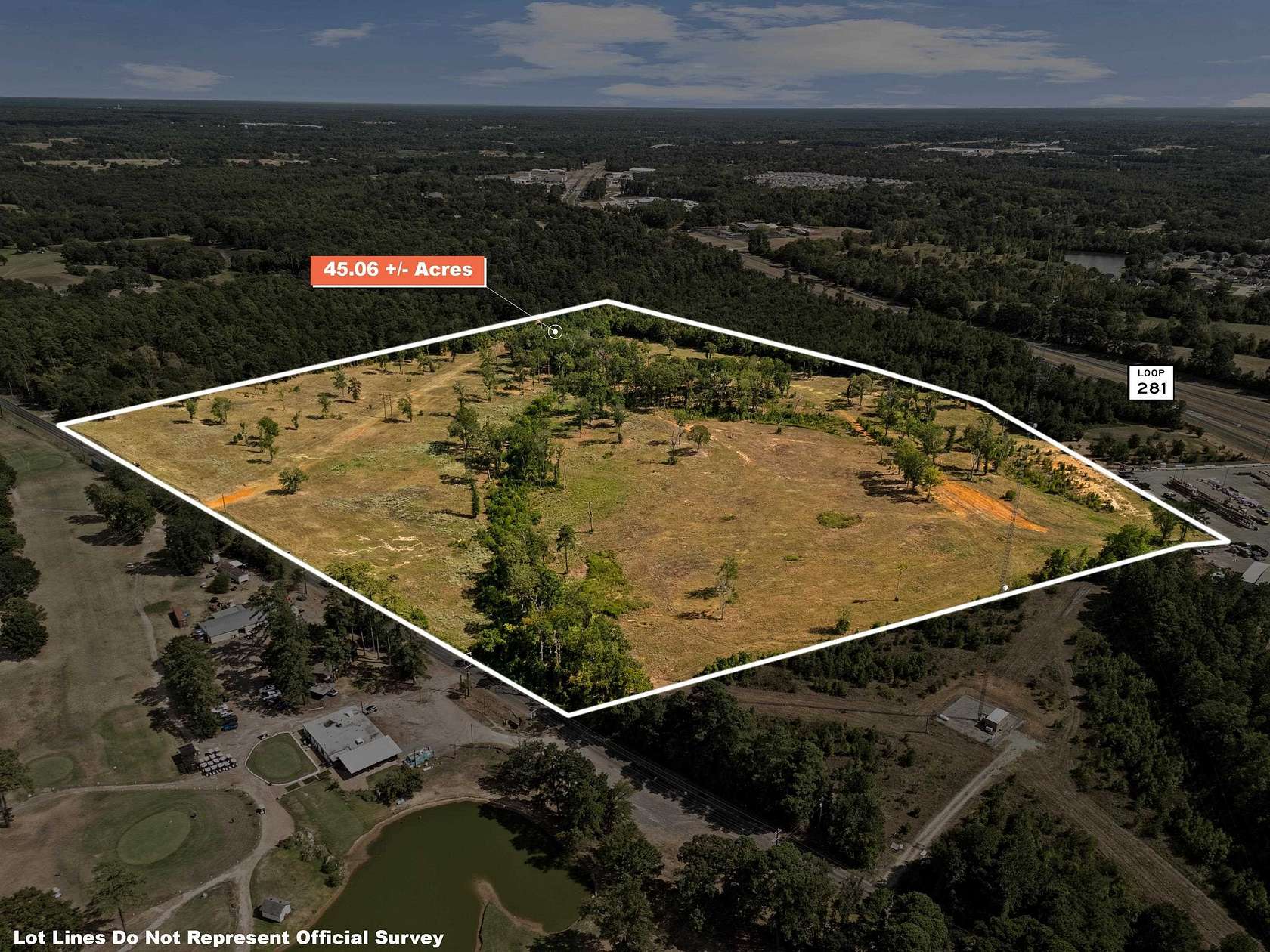 45 Acres of Mixed-Use Land for Sale in Longview, Texas