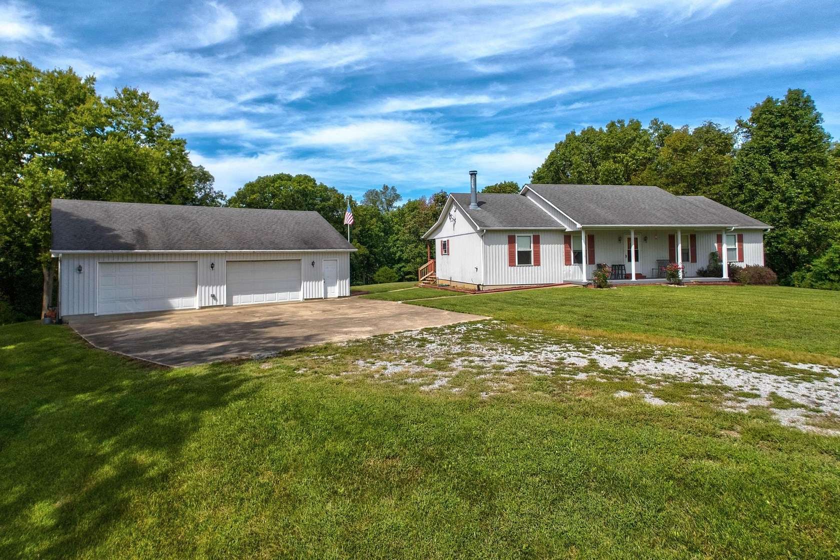 19.3 Acres of Recreational Land with Home for Sale in Ewing, Kentucky