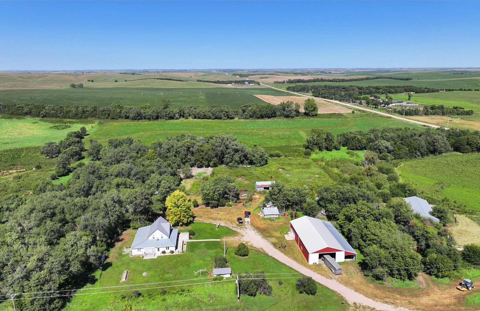 80 Acres of Agricultural Land with Home for Sale in Spalding, Nebraska
