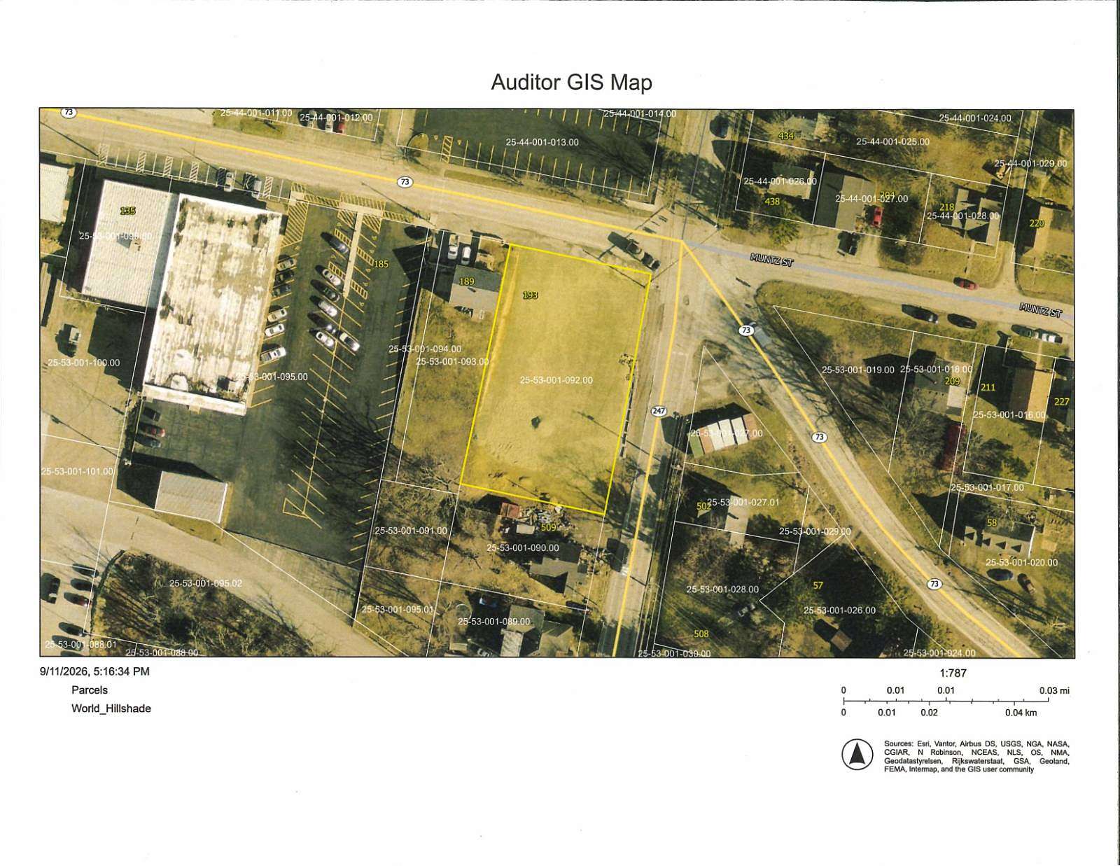 0.49 Acres of Land for Sale in Hillsboro, Ohio