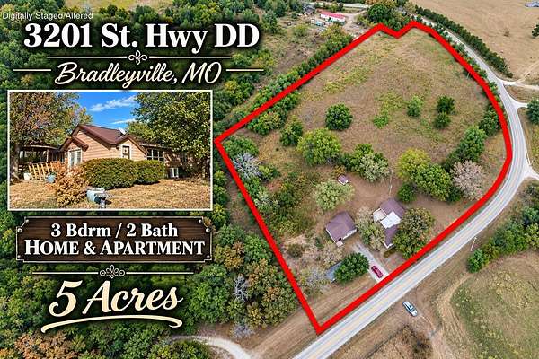 5 Acres of Land with Home for Sale in Bradleyville, Missouri