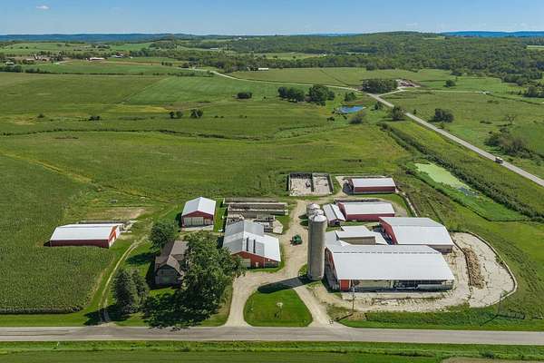 122 Acres of Agricultural Land with Home for Sale in Reedsburg, Wisconsin