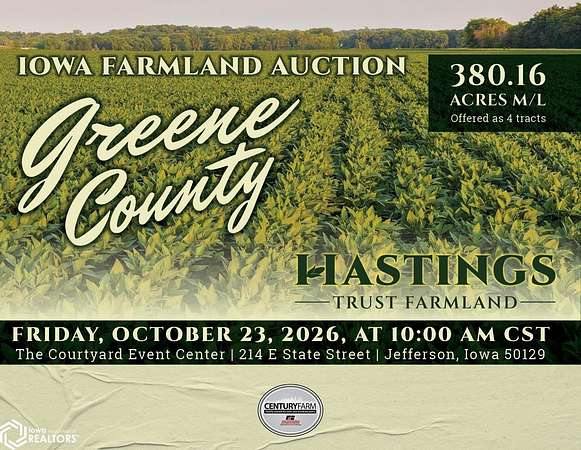 380 Acres of Land for Auction in Jefferson, Iowa