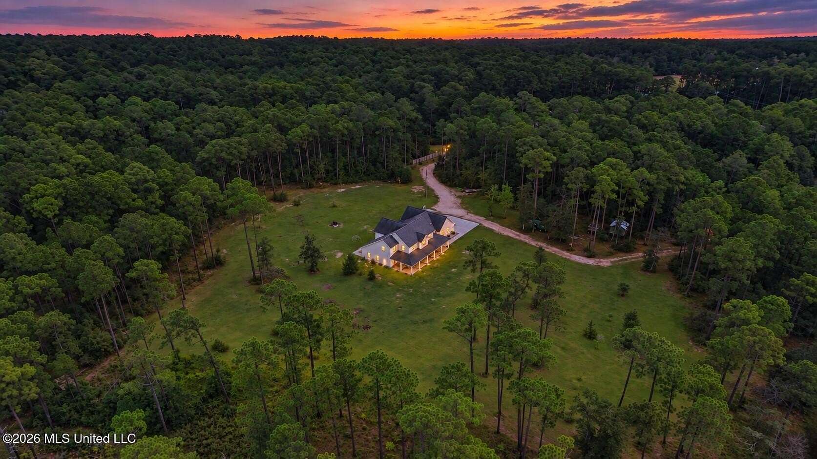 14.5 Acres of Land with Home for Sale in Kiln, Mississippi