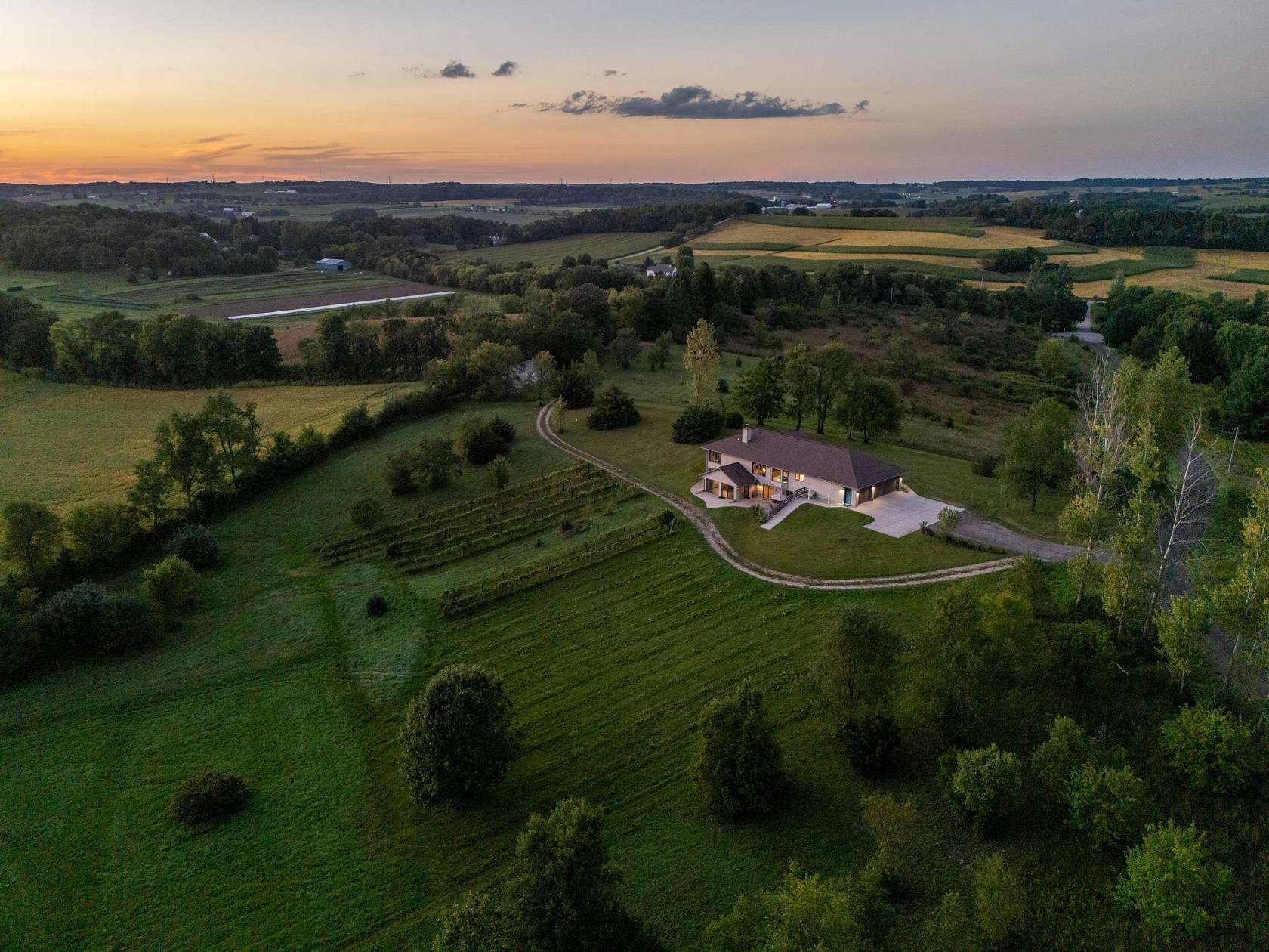 12.7 Acres of Land with Home for Sale in Mount Horeb, Wisconsin
