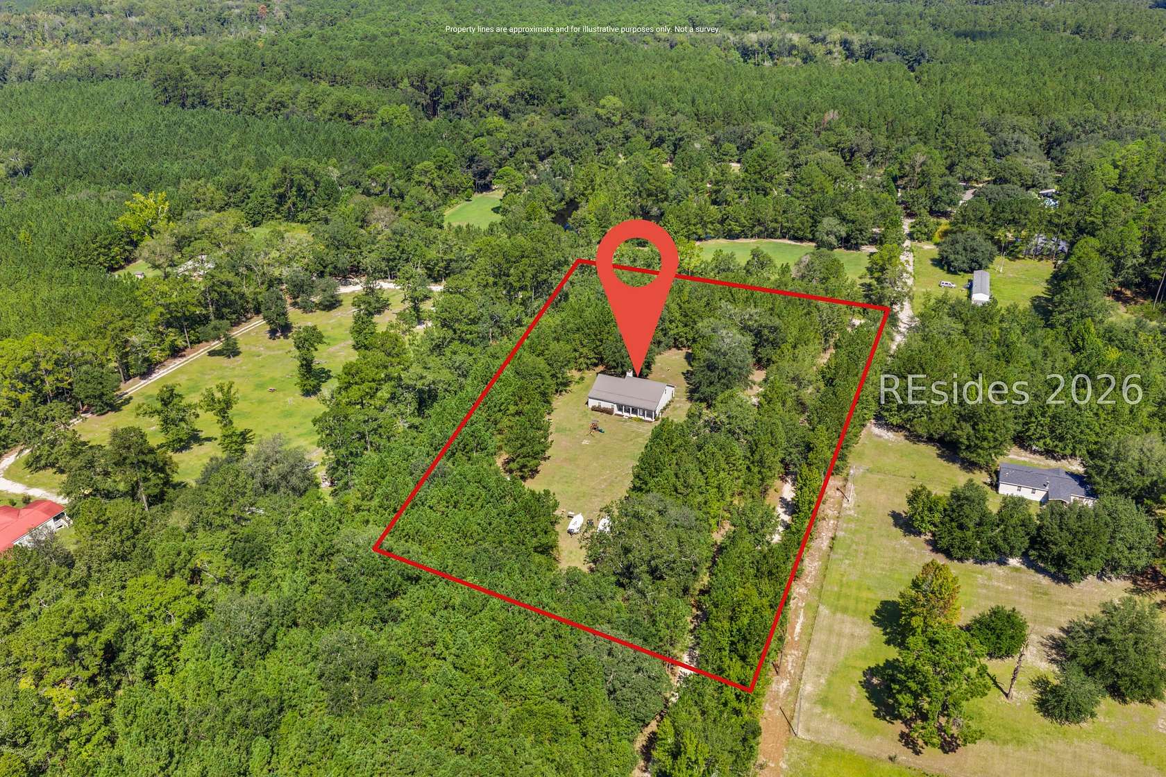 3.5 Acres of Land with Home for Sale in Ridgeland, South Carolina