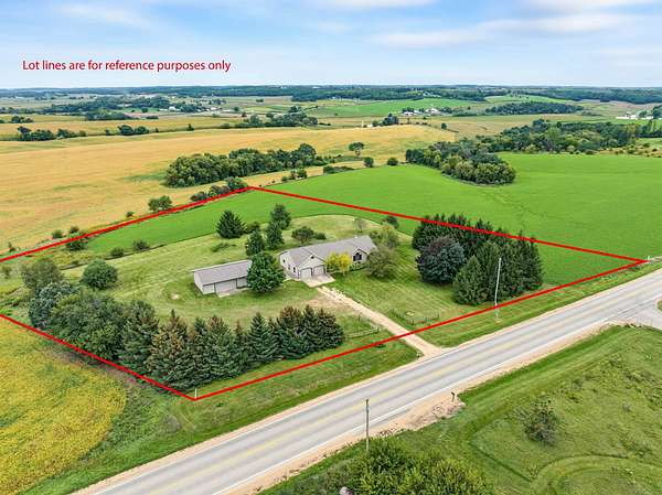 5.3 Acres of Land with Home for Sale in Monticello, Wisconsin