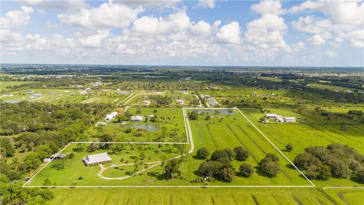 16.3 Acres of Recreational Land with Home for Sale in Vero Beach, Florida