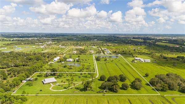 16.3 Acres of Recreational Land with Home for Sale in Vero Beach, Florida
