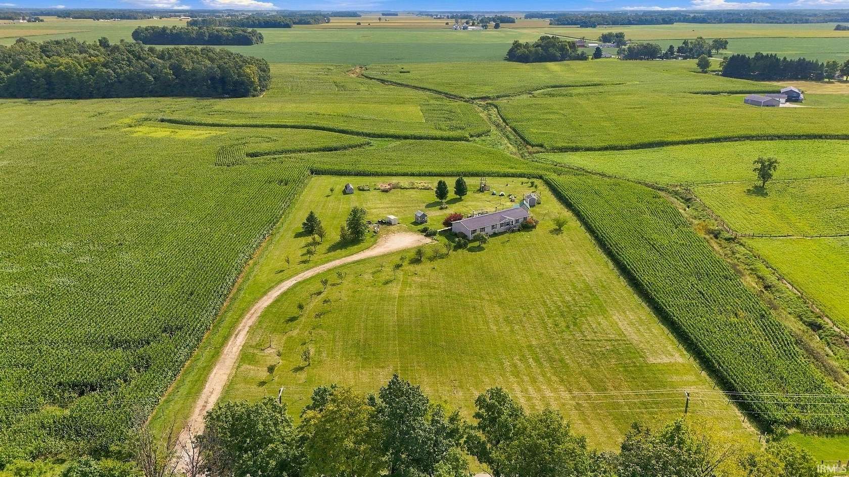 3.77 Acres of Land with Home for Sale in Huntington, Indiana