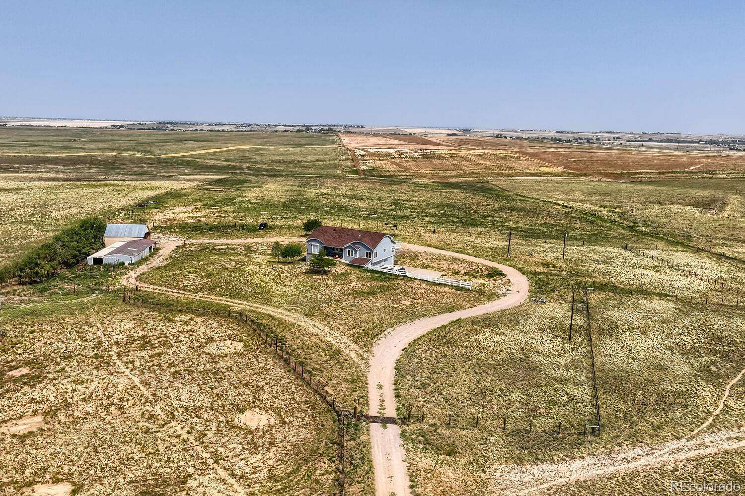 40 Acres of Land with Home for Sale in Bennett, Colorado