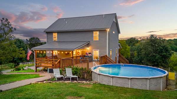 14.9 Acres of Land with Home for Sale in Sadieville, Kentucky