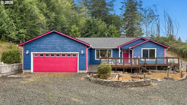 2.17 Acres of Land with Home for Sale in Lakeside, Oregon
