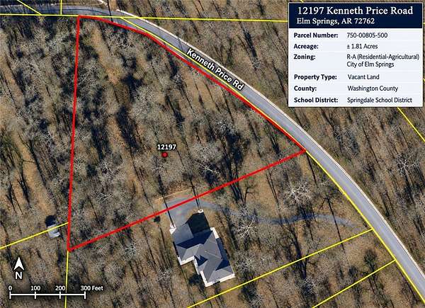 1.8 Acres of Residential Land for Sale in Elm Springs, Arkansas