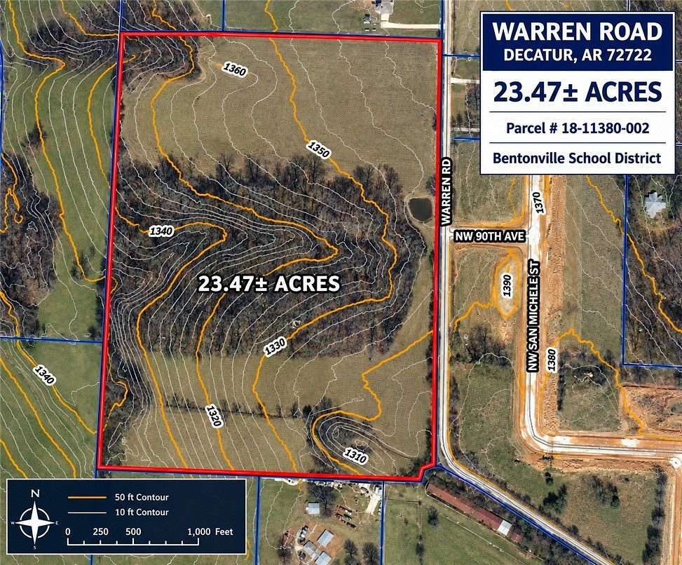 23.5 Acres of Recreational & Residential Land for Sale in Decatur, Arkansas