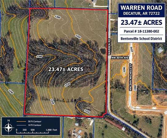 23.5 Acres of Recreational & Residential Land for Sale in Decatur, Arkansas