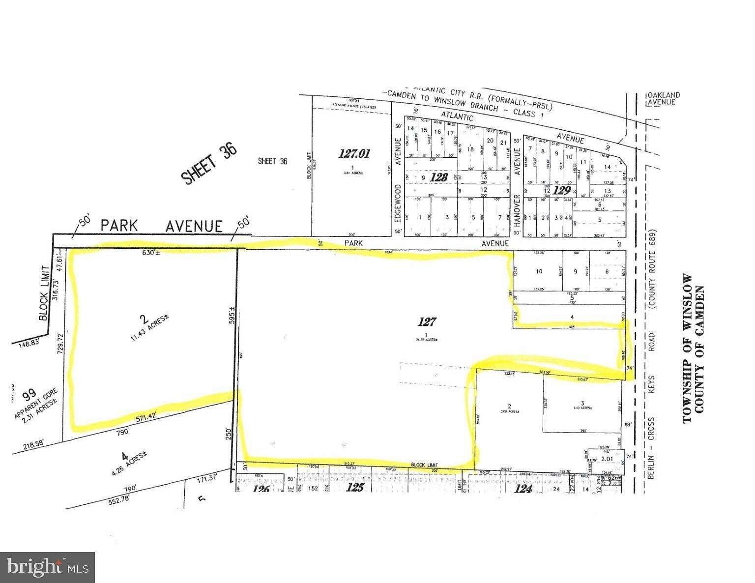 30 Acres of Mixed-Use Land for Sale in Berlin, New Jersey