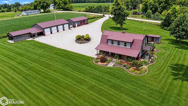 40.4 Acres of Land with Home for Sale in Montrose, Iowa