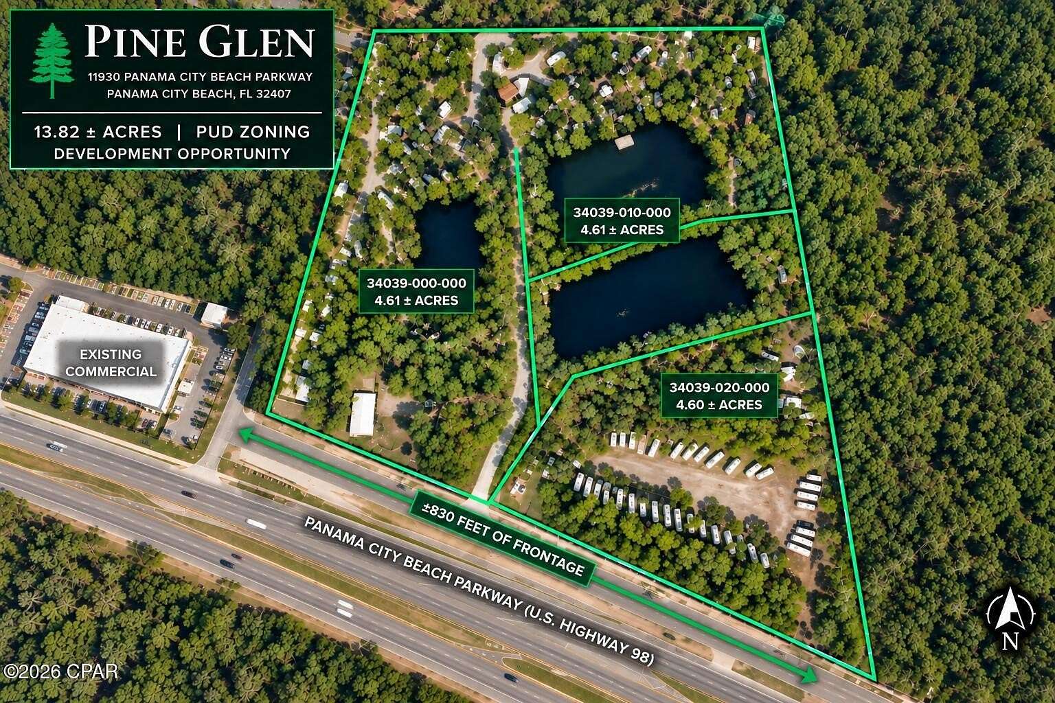 13.8 Acres of Mixed-Use Land for Sale in Panama City Beach, Florida