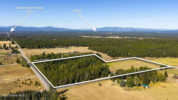 18.5 Acres of Recreational Land with Home for Sale in Athol, Idaho