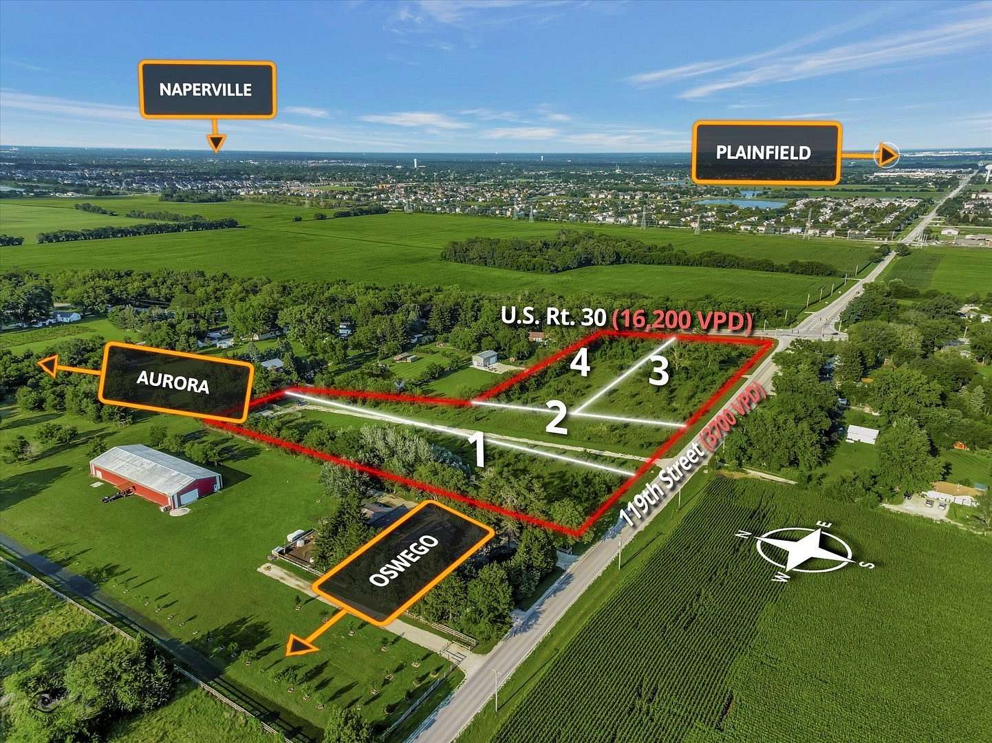 7.3 Acres of Mixed-Use Land for Sale in Plainfield, Illinois