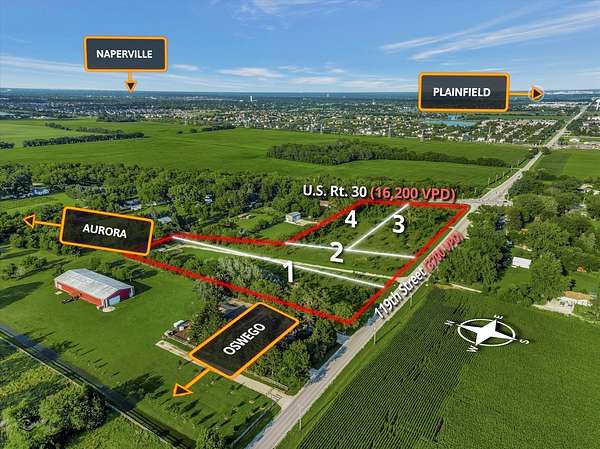 7.3 Acres of Mixed-Use Land for Sale in Plainfield, Illinois