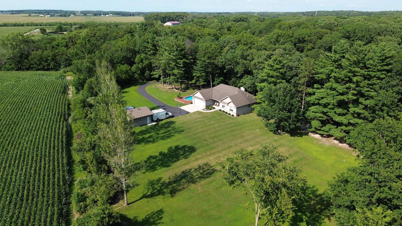 10.8 Acres of Recreational Land with Home for Sale in Crown Point, Indiana